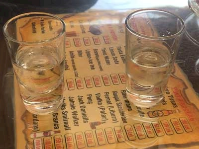 Raki - the local drink of Albania