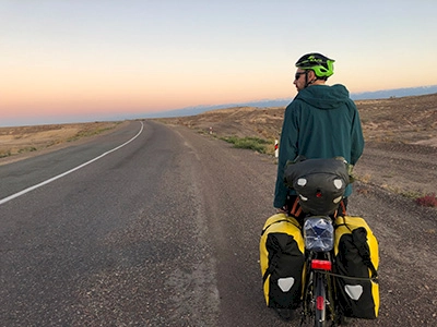 Stewart Law cycle touring in Kazakhstan