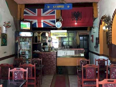 Union flag in Albania