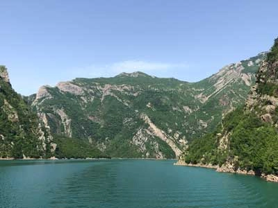 Views from the ferry in Albania