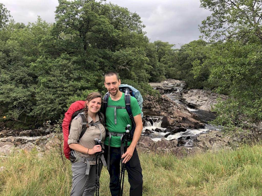 Zoe Ashbridge and Stewart Law on the West Highland Way Hike