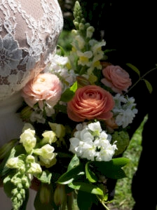Zoe's bridal bouquet from a Cashmere florist. This bridal bouquet was prepared for a New Zealand wedding elopement at short notice.
