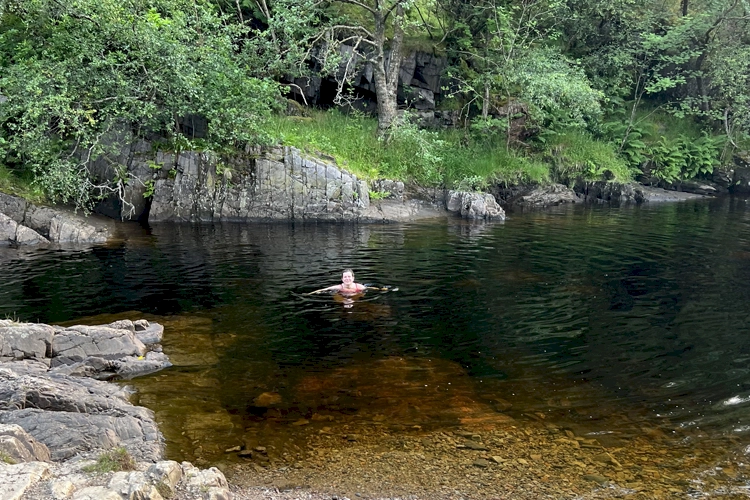 wildswimming in kinlochleven's river leven