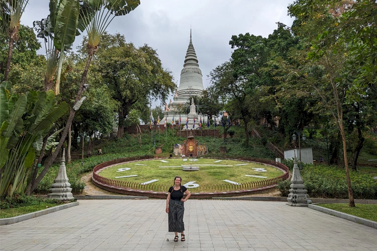 Zoe stood in Phnom Penn Cambodia